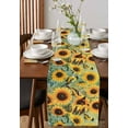 thumbnail image 4 of Yellow Sunflowers Birds Table Runner 90 Inches, Spring Floral Country Pastoral Bed Runner Dresser Scarves Tabletop for Indoor Outdoor Parties/Ceremony/Banquet, 13" x 90", 4 of 8