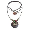 thumbnail image 2 of SmartBy Vintage Women Jewelry Dragon Leaf Wood Circle Necklace Multi-layer Sweater Chain, 2 of 8