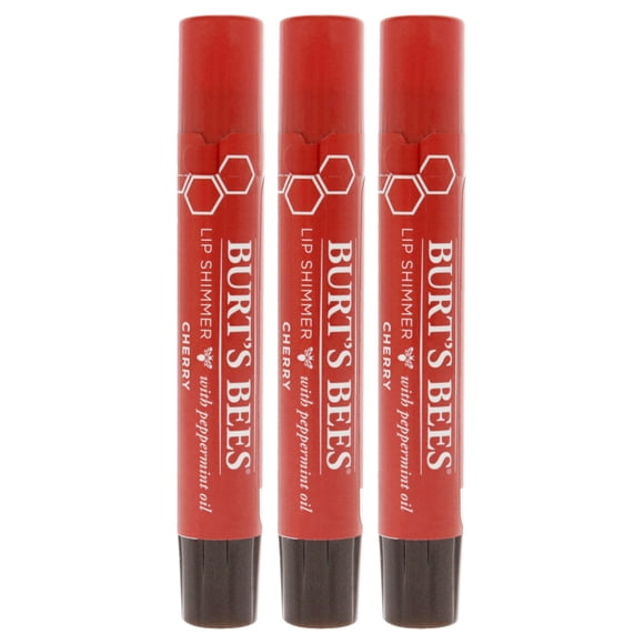 Lip Shimmer Burts Bees Cherry, paquete de 3