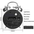 thumbnail image 3 of Loud Alarm Clock For Heavy Sleepers Adults,4 Inch Silent Non-ticking Quartz With Backlight,twin Bell (blue), 3 of 5