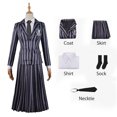 thumbnail image 2 of Traje de heroína de la familia Wednesday Addams, uniforme escolar para niñas, disfraz de cosplay M Ehuebsd libre de BPA, 2 of 3
