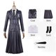 thumbnail image 2 of Traje de heroína de la familia Wednesday Addams, uniforme escolar para niñas, disfraz de cosplay M Ehuebsd libre de BPA, 2 of 3