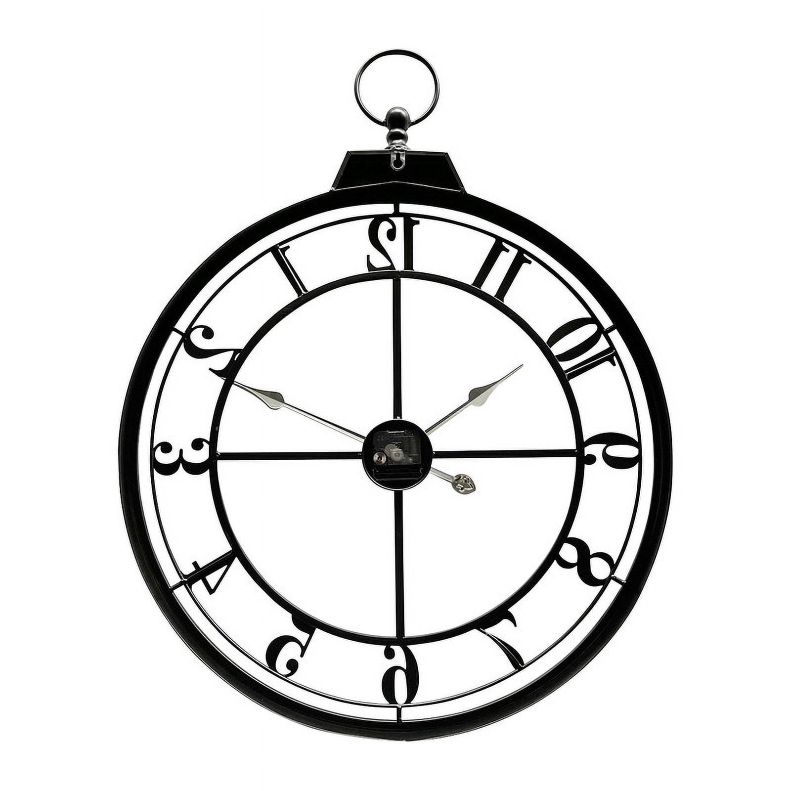 Selene Round Metal Modern Farmhouse Wall Clock