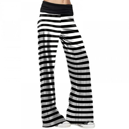 

Patlollav Womens Comfy Pajama Pants Wide Leg Lounge Palazzo Yoga Pants Loose Solid Fold Waist Pants