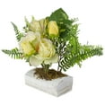 thumbnail image 5 of Northlight Ranunculus and Rose Floral Spring Wooden Statue Decoration - 13", 5 of 6