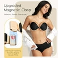 thumbnail image 3 of Niidor Women's Reusable Sticky Push-up Bra Backless Strapless Silicone Bra 2025 Upgraded Magnetic Clasp Bras, 3 of 8