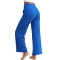 thumbnail image 2 of NELEUS Womens 27" Wide Leg Pants Athletic Yoga Leggings Casual Sweatpants Stretch Dress with Pockets,Blue,US Size M, 2 of 11