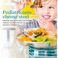thumbnail image 3 of Stainless Steel Kids Plates | Pediatrician Designed | Balanced Bites Divided Plates for Toddlers | Non Toxic & 100% BPA Free | Dishwasher Safe | Set of 4 (Classic Stainless), 3 of 7