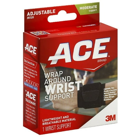 1 Wrap Around - Brand Wrap Around Wrist Support One Size, Heat retention helps improve circulation and promotes healing By ACE