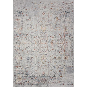 Heritage Cream Grey Traditional Area Rug Soft Carpet Mat For Living Room Size 3’11″x5’3″ feet (120×160 cm) and 4x5, 5x7, 7x9, 8x12