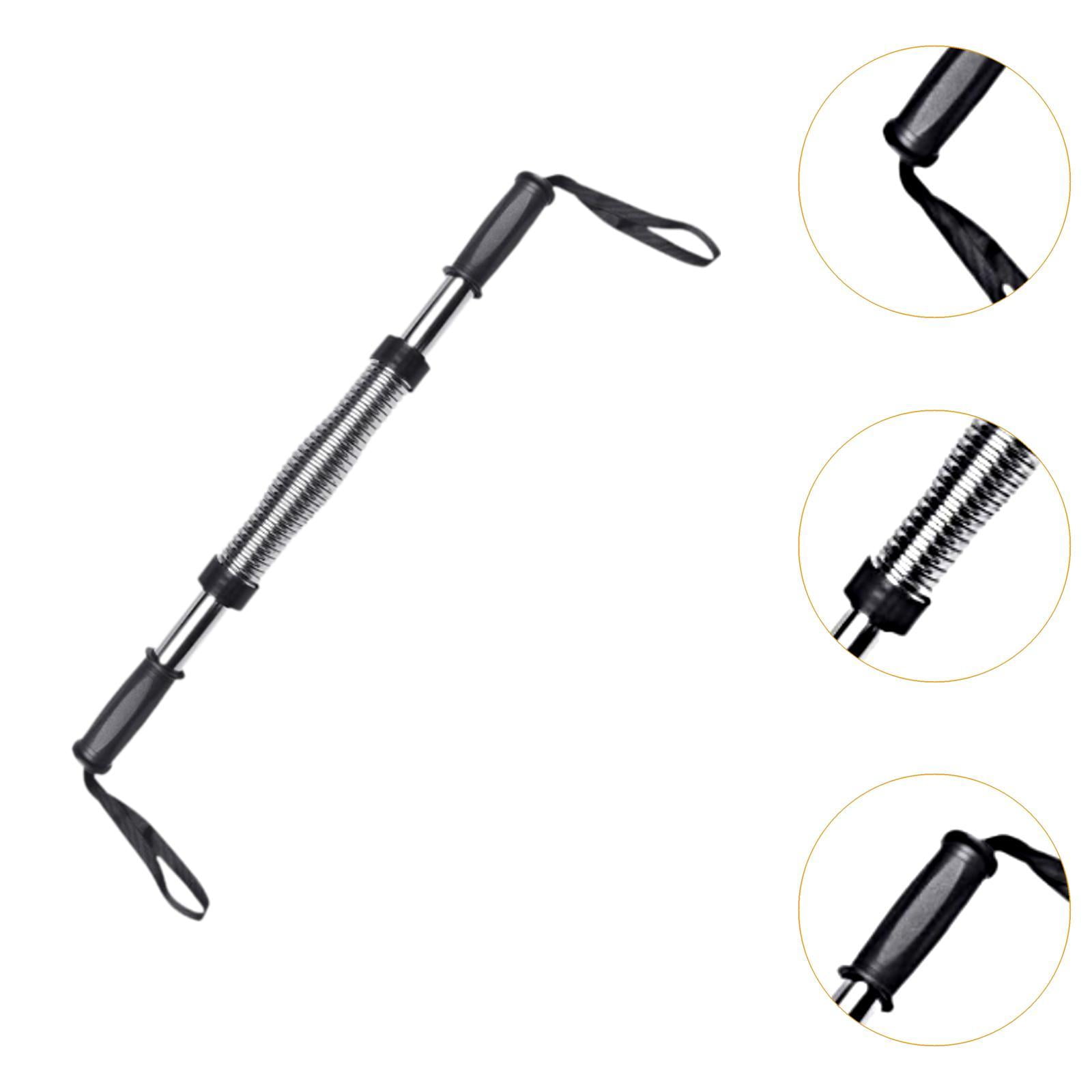 Baoblaze Spring Power Bar Heavy Duty Chest Expander Muscle Training Chest Builder Black 30kg 58cm