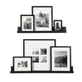 thumbnail image 2 of Kate and Laurel Gallery Transitional Frame and Shelf Set, Set of 8, Black, Sophisticated Picture Frame Collection With Multiple Sizes Included, 2 of 8