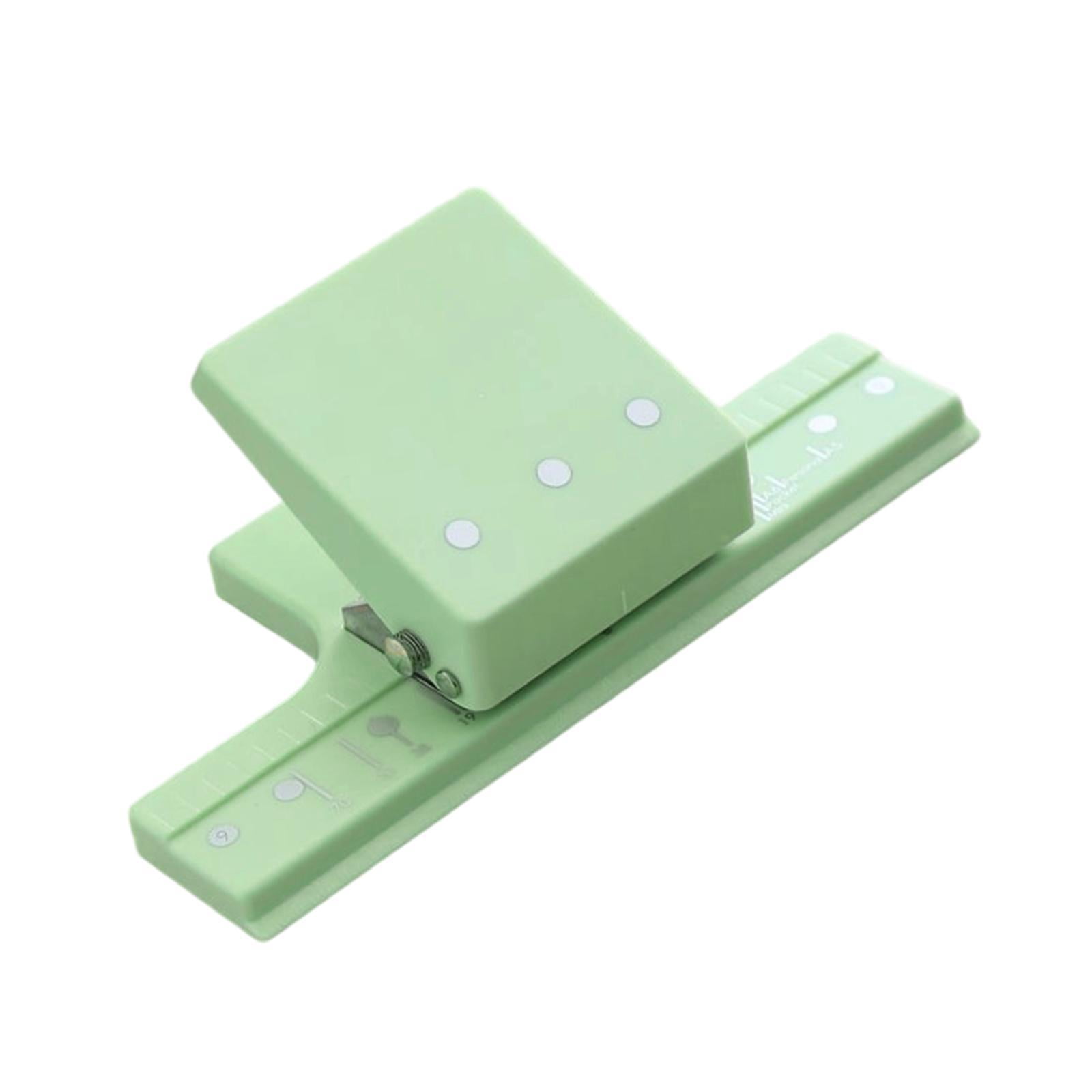 Milageto 3 Hole Punch Hole Puncher Photos Crafting Home 5 Sheet Capacity Office Classroom Green