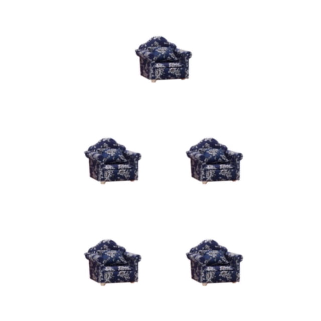Bewildely Sofá individual en miniatura con sillón individual portátil, sillón portátil en miniatura, a cuadros individual en miniatura, flor Type2 NO2