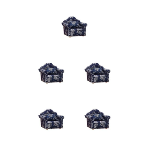 Bewildely Sofá individual en miniatura con sillón individual portátil, sillón portátil en miniatura, a cuadros individual en miniatura, flor Type2 NO2