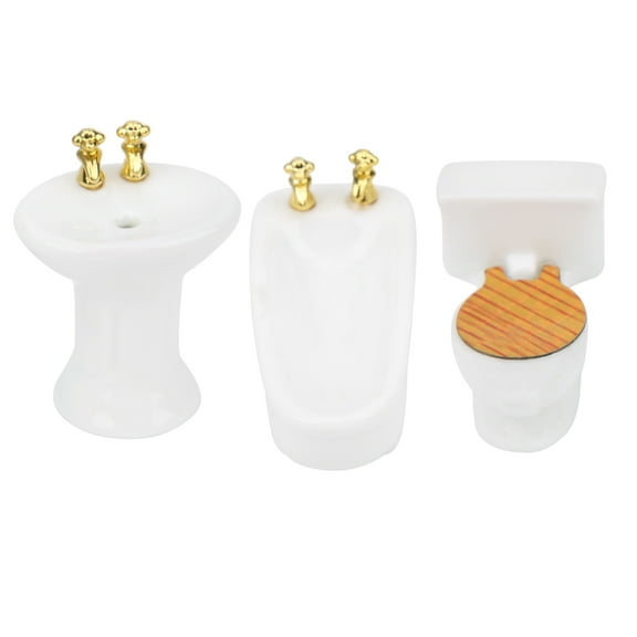 Dollhouse Bathroom Set, Exquisite Design 1/24 Dollhouse Bathtub, 3 Different Colors For Kids Children Girls Gifts White