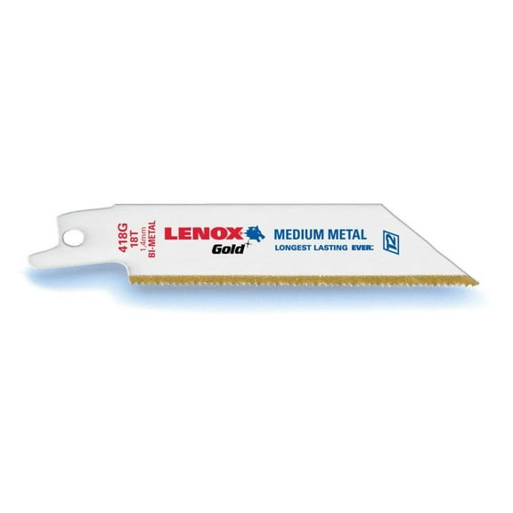 Lenox 21068418GR 4 (102mm) 18 Tpi Gold T2 Reciprocating Saw Blade, 5 Pack