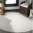 thumbnail image 3 of SAFAVIEH Courtyard Alana Contemporary Indoor/Outdoor Area Rug, 6'7" x 6'7" Round, Light Grey, 3 of 10