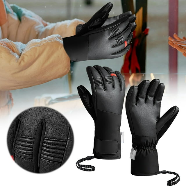 Gants Thermiques d'Hiver pour Usage Extérieur Haute Performance Polyester Sports d'Hiver Conduite Cyclisme Écran Tactile Compatibles Isolés Coupe-Vent