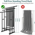 thumbnail image 3 of Kayfia 40" H Free Standing Towel Rack, 3 Tier Alloy Steel Towel Rack Stand with Basket, 3 of 8