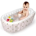 thumbnail image 1 of Bañera inflable para bebés, visón, de recién nacido a niño pequeño con bomba de aire, 1 of 7
