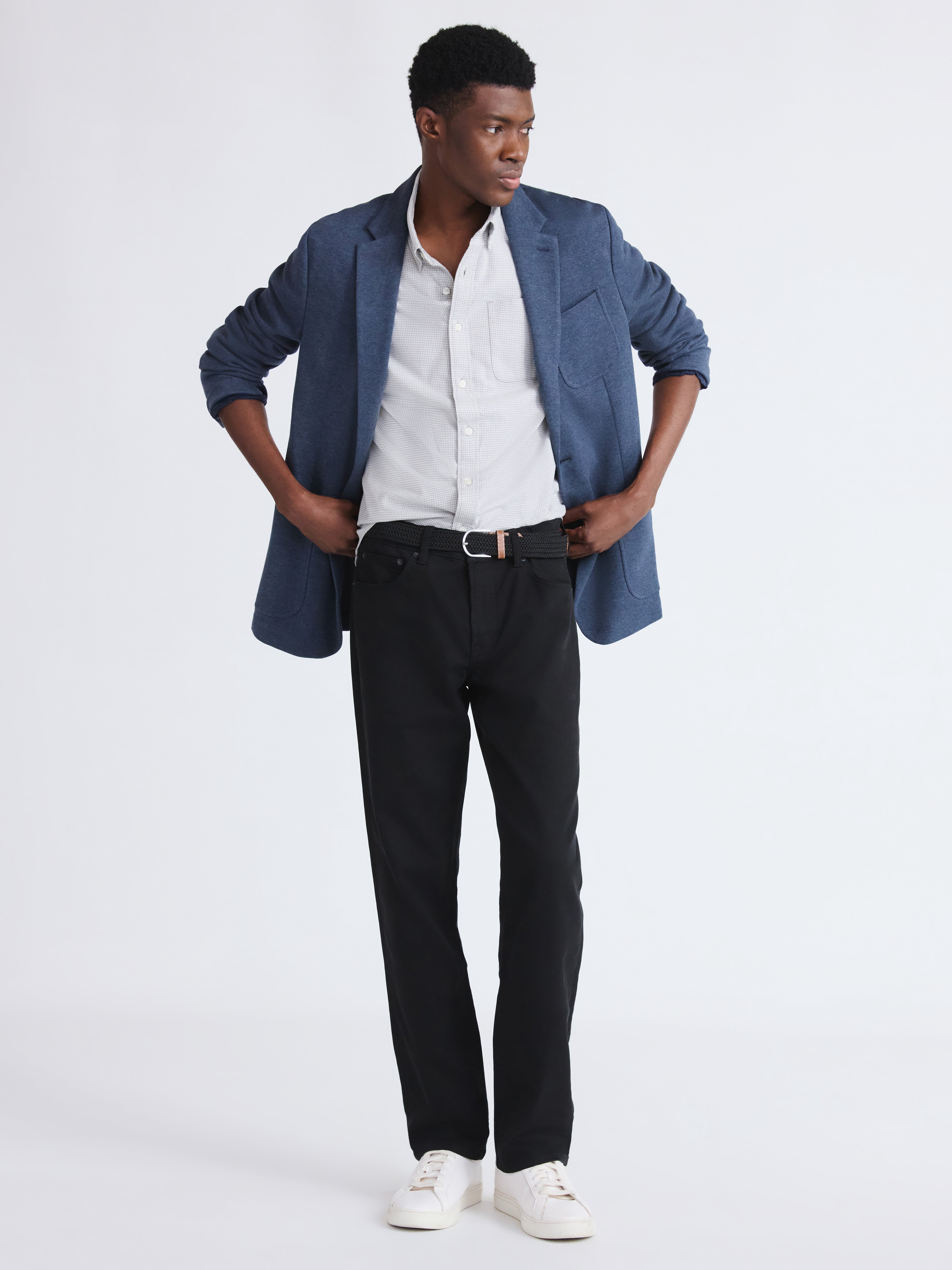 Free Assembly Men's Cotton Button Down Oxford Shirt with Long Sleeves, Sizes XS-3XL