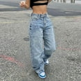 thumbnail image 2 of 1PCS jeans for women--light blue, 2 of 5