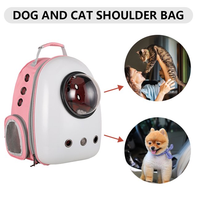 Carrier Pet Backpack Transpirable Pet Dog Outing Bag Space Pet Backpack (Blanco)