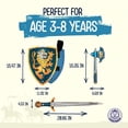 thumbnail image 4 of Set de espada, escudo y hacha de espuma Liontouch Noble Knight, azul, 4 of 6