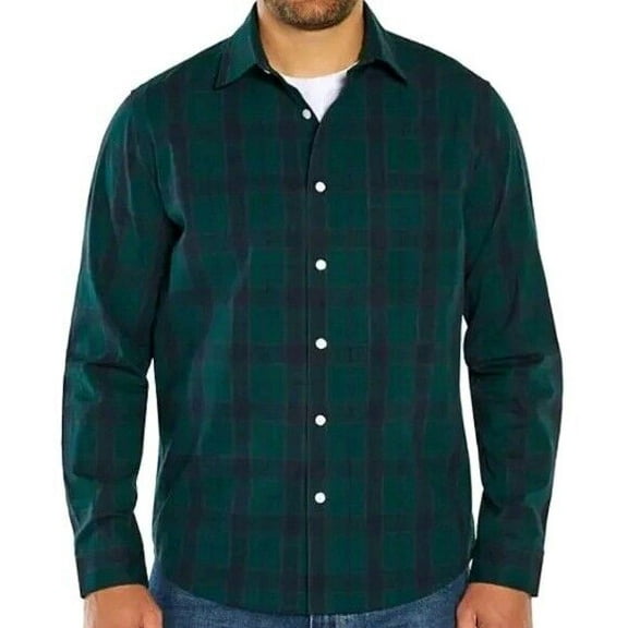 GAP Men's Long Sleeve Button Up Shirt (Size XXL) Sycamore Plaid