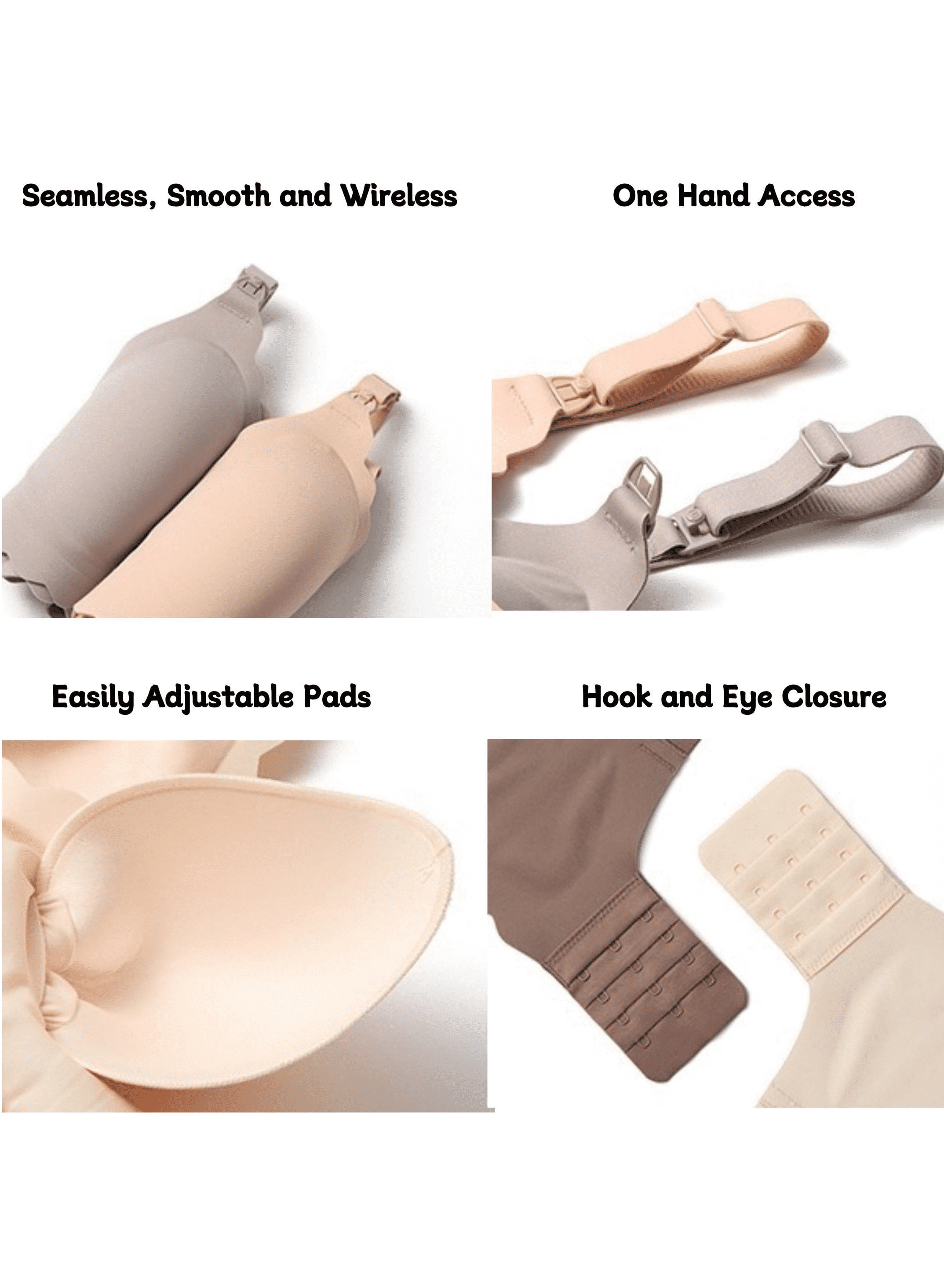 Momcozy Nursing Bras for Breastfeeding, Seamless Ultra Comfort Maternity Bra, Natural Shape, Pregnancy Sleep Bralette