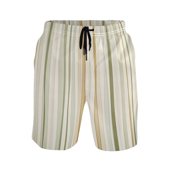Pastel Vertical Stripes Mens Swim Trunks Quick Dry Board Shorts Breathable Fit Beach Shorts Swimwear