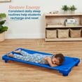 thumbnail image 3 of ECR4Kids Stackable Kiddie Cot, Ready-to-Assemble, Standard Size, Blue, 6-Pack, 3 of 9