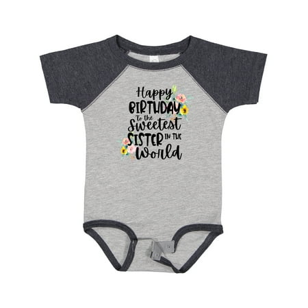 

Inktastic Happy Birthday to the Sweetest Sister in the World Girls Baby Bodysuit
