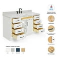 thumbnail image 2 of Ariel Hepburn 61 In. Oval Sink Vanity With 1.5 In. Carrara White Countertop In White, 2 of 10