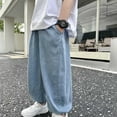 thumbnail image 3 of Favoffer Boys Casual Denim Pants Tencel Solid Color Thin Anti Mosquito Elastic Waist Straight Leg Jeans Summer Running Beach Leisure Trip Wear 5-15Y, 3 of 8