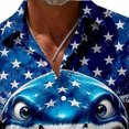 thumbnail image 4 of Erwazi Men’s Button Down Shirts Summer Short Sleeve Printed Collared 4th of July Mens Tops, 4 of 5