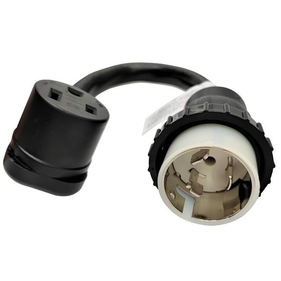 Parkworld 885576 Shore Power 50A Male SS2-50P to 6-50R Welder Right Angle Female 50A Adapter Cord