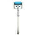 thumbnail image 3 of Clara Pucci 14K White Gold 1.62ct Turquoise Solitaire with Accents Ring, 3 of 8