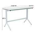 thumbnail image 4 of Flash Furniture Winfield Collection Glass Computer Desk with White Metal Frame, 4 of 6