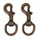 thumbnail image 1 of 2pcs Pet Collar Spring Hooks with Swivel Joints Traction Rope Alloy Buckle Harness Accessories for Dogs Cats (Bronze), 1 of 4