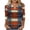 Orange, variant on Uaswgudfs Women's Daily Casual Fashion Unpositioned Print V-Neck Button T-Shirt – Loose Fit 3/4 Sleeve Tops Women's Shirts Green L