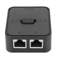 thumbnail image 1 of 2 Port Gigabit  Switch, Safe 10 100 1000Mbps 1 In 2 Out Exquisite Desktop Ethernet Splitter  for Cat5, 1 of 8