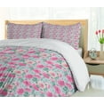 thumbnail image 5 of Ambesonne Vintage Rose Duvet Cover Set, Grunge Flower Look, 2-Calking, Pale Blue Pink, 5 of 7