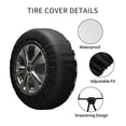 thumbnail image 4 of Kdxio Navy Blue And White Stripes for Tire Cover Wheel Protectors Tyre Covers Weatherproof Wheel Covers Universal Fit for Trailer Rv SUV Truck Camper Travel Trailers 17 inch, 4 of 8