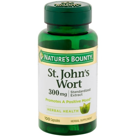 2 Pack - Nature's Bounty St. John's Wort 300 mg Capsules 100