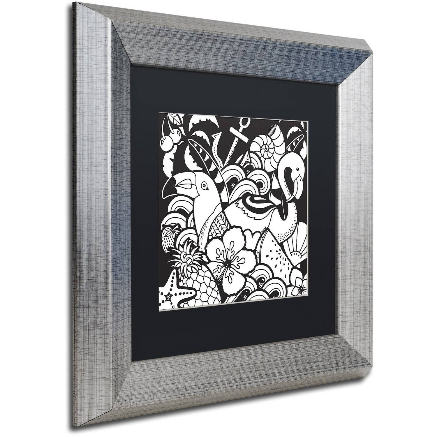 Trademark Fine Art "Island Fun" Canvas Art by Hello Angel, Black Matte, Silver Frame