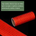 thumbnail image 4 of Uxcell Reflective Tape Strong Adhesive Safety Warning Reflector Tape, Waterproof Conspicuity for Trailers Trucks Red 10 Feet x 6 Inch, 4 of 6