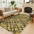 thumbnail image 2 of Yellow Geometric Area Rugs for Living Room Washable Rugs Boho Moroccan Area Rug Soft Neutral Geometric Bohemian Carpet Distressed Indoor Rug for Bedroom Dining Room Office Foldable Nonslip Rug, 2 of 9