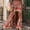 Red, variant on Skirts for Women Skirt Boho Floral with Split Low Side Ruffle Swing Style for Women Red S